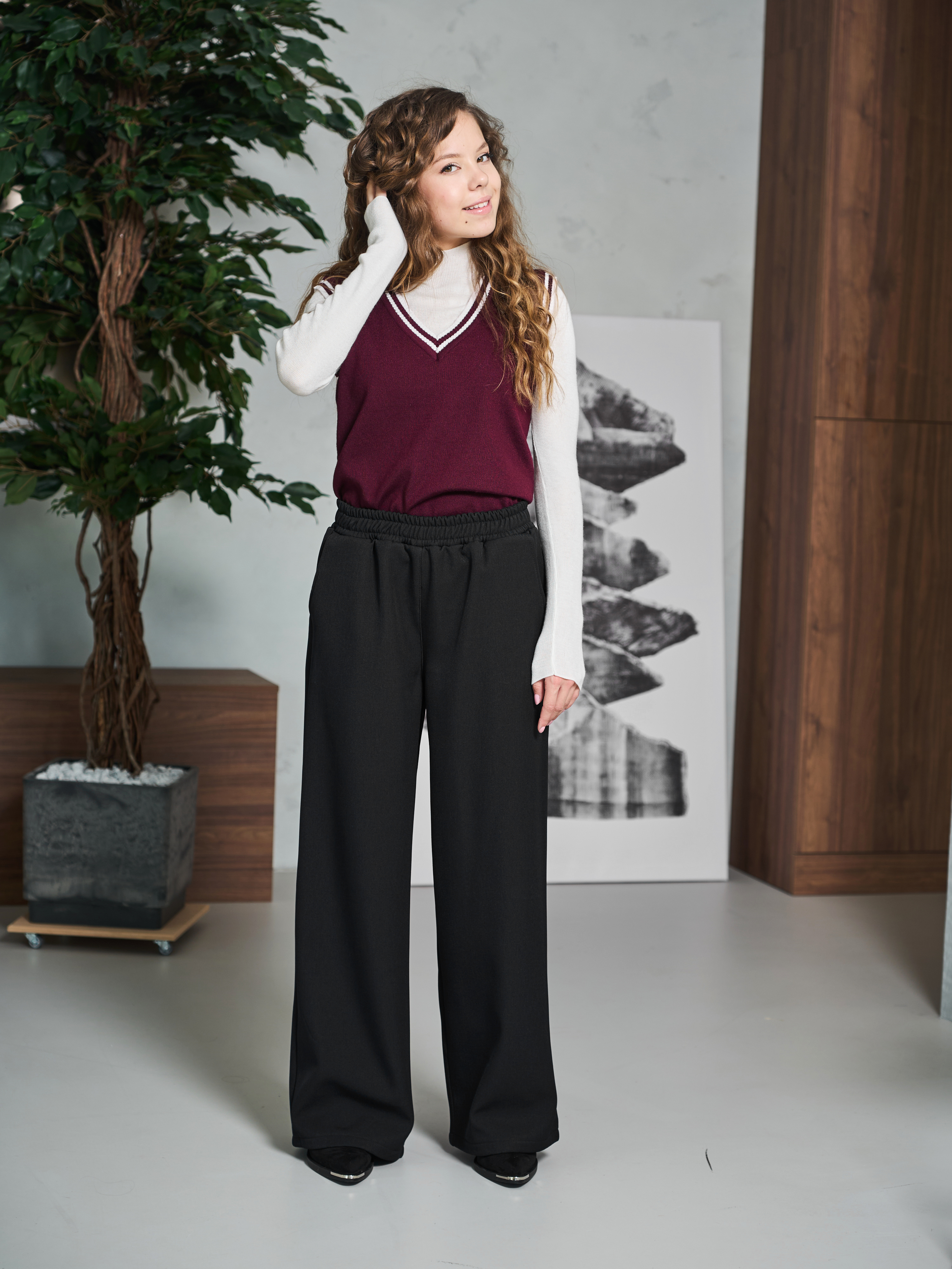 Брюки-палаццо СИНЯЯ МОДА WF502B-H39 - фото 3