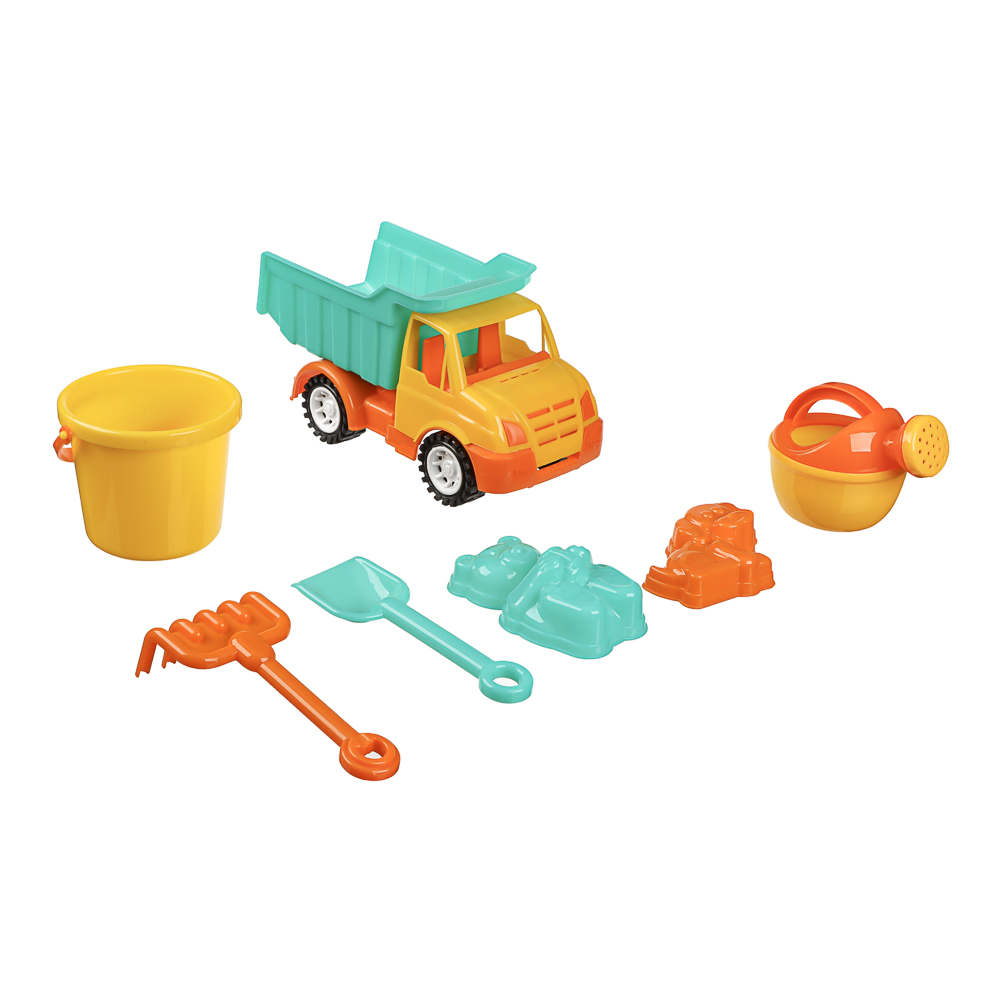 Песочный набор Игроленд Машинка-грузовик 7 предметов 7 предм. - фото 10