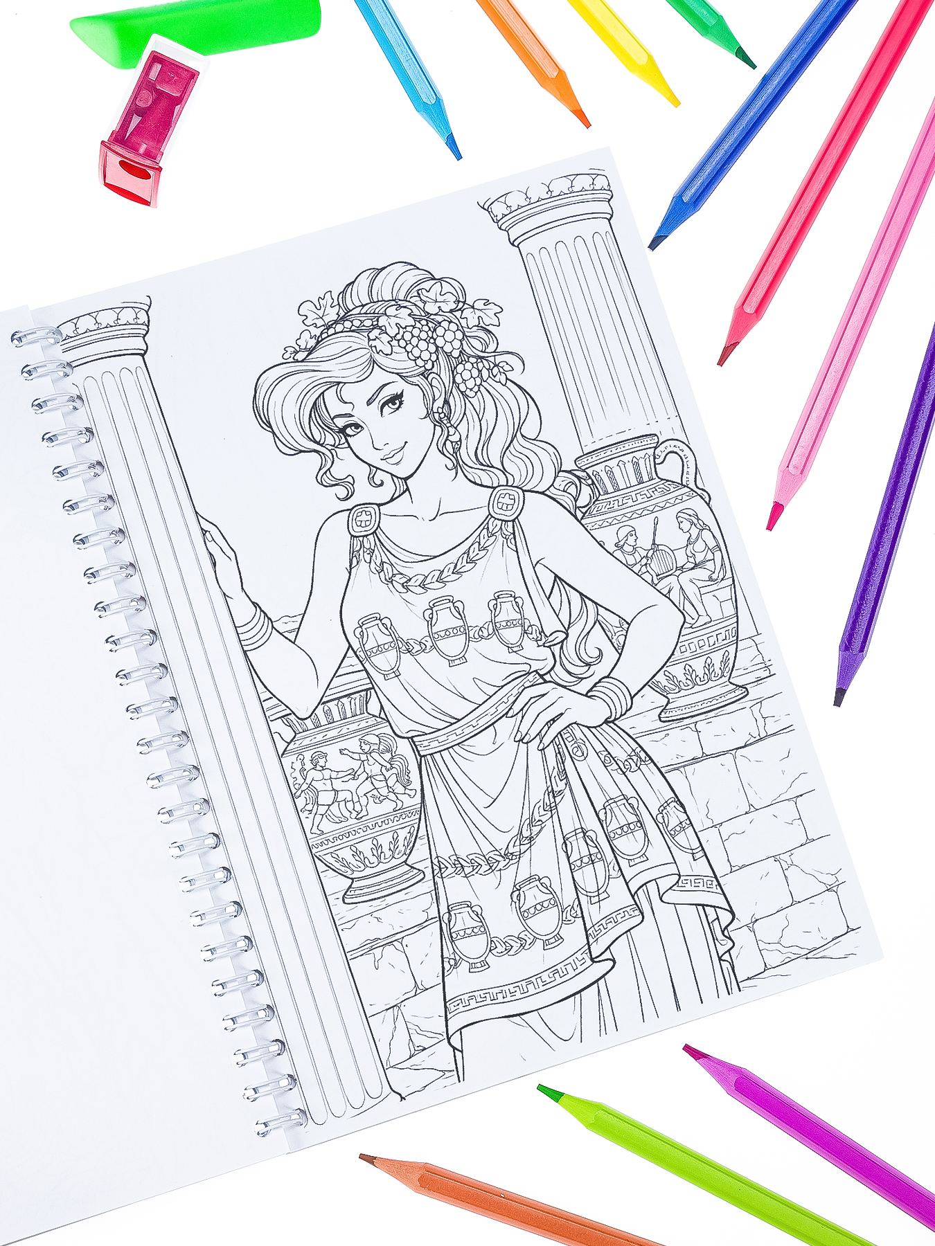 Раскраска для детей Fashion Vector Design Принцессы 30 листов А5 - фото 8