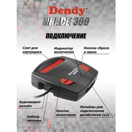 Игровая приставка Dendy Race 300 + конвертер