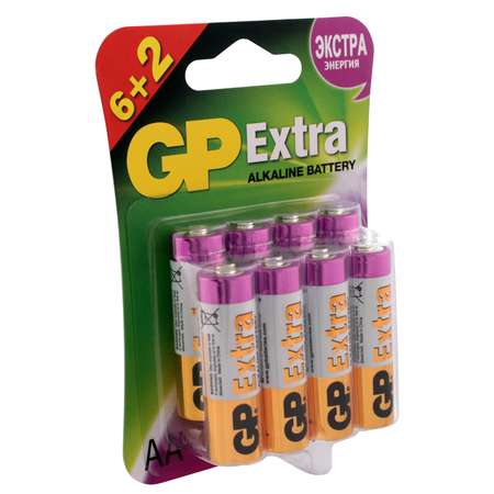 Батарейки GP Extra LR06 АА 6+2шт 15AX6/2-2CR8
