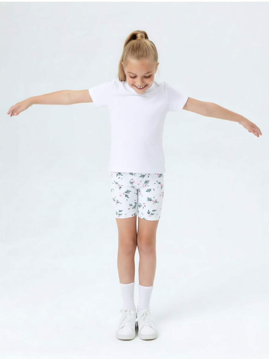 Велосипедки Персона Junior Сказочные цветы белые - фото 2