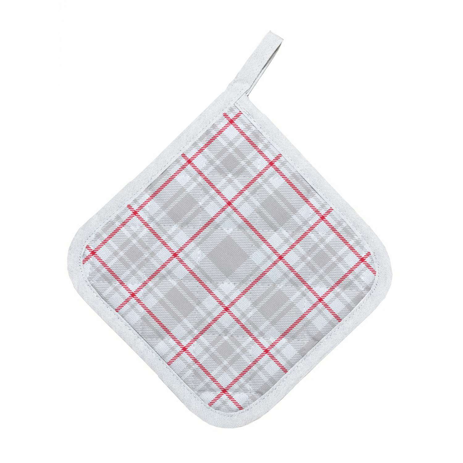 Прихватка Русский дом серый 18*18см - фото 1