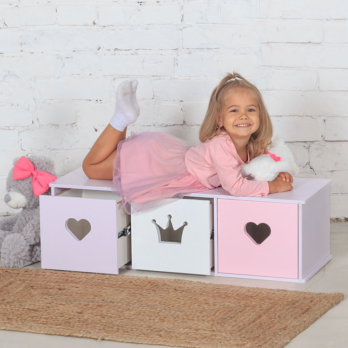 Домик для кукол Pema kids 004098 Комод Снежана лилово-розовый - фото 1