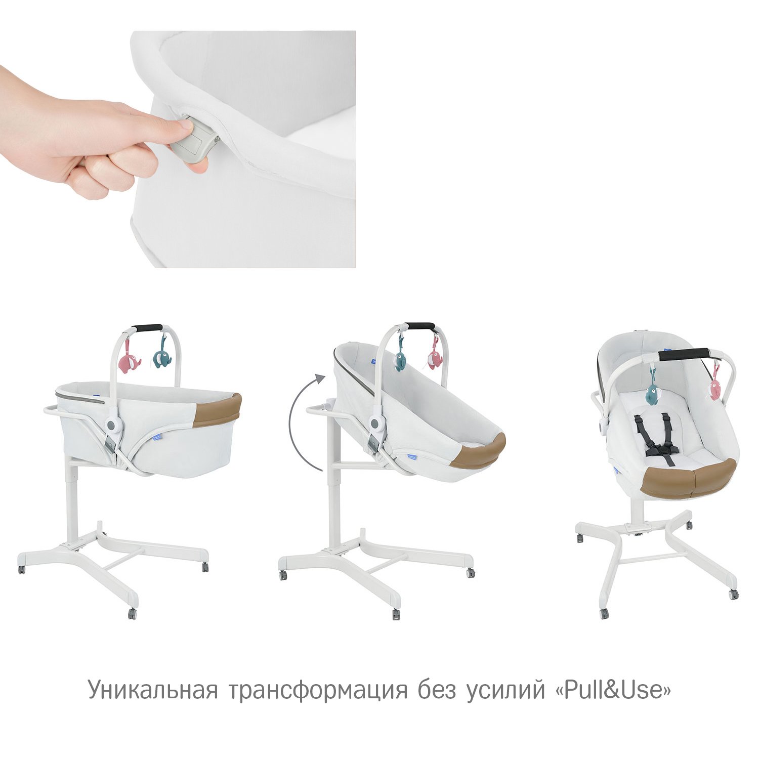 Колыбель SIMPLICITY 3000 Elite 5 в 1 серый - фото 7