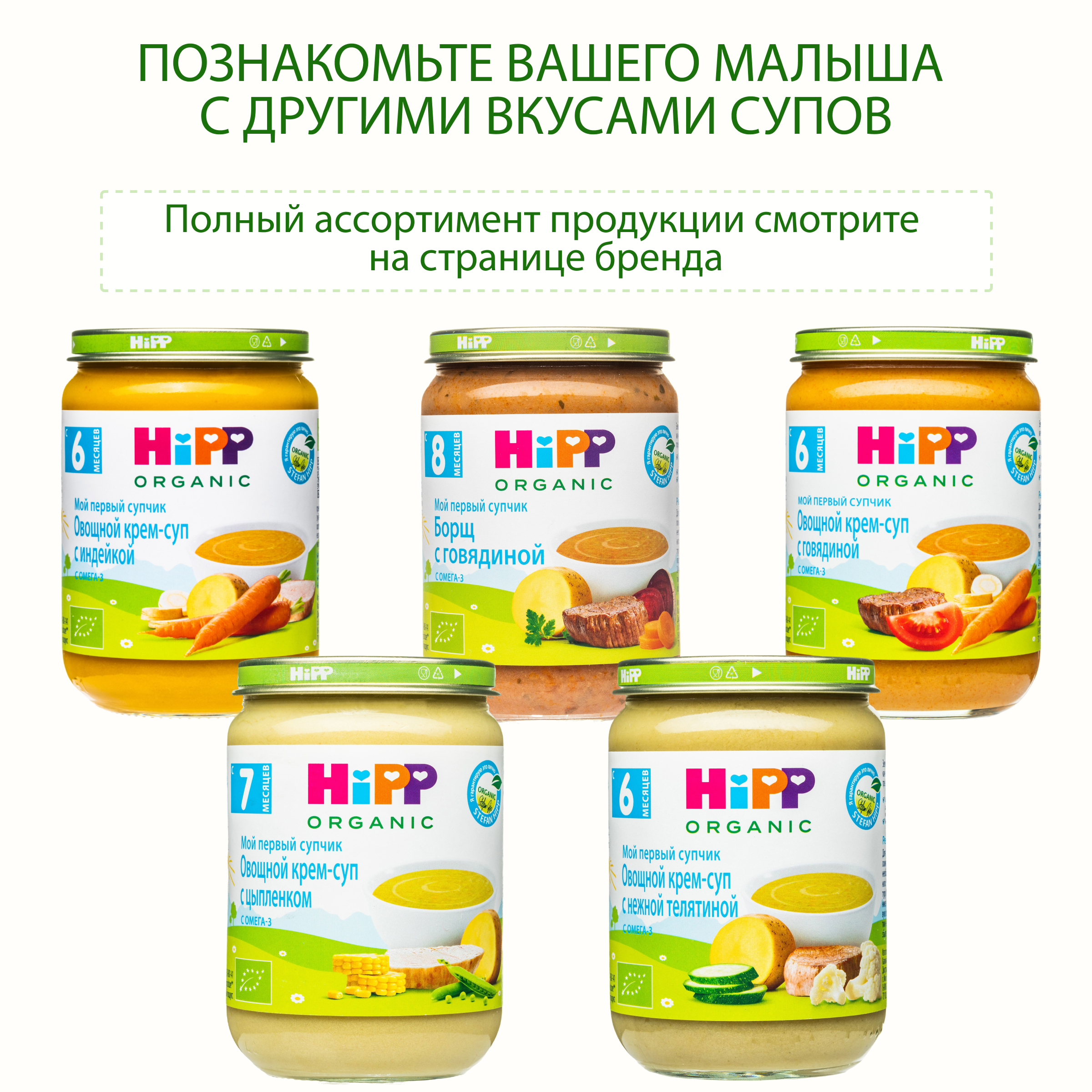 Готовый обед Hipp Крем-суп Кабачки-индейка с 6 мес 190 г - фото 6