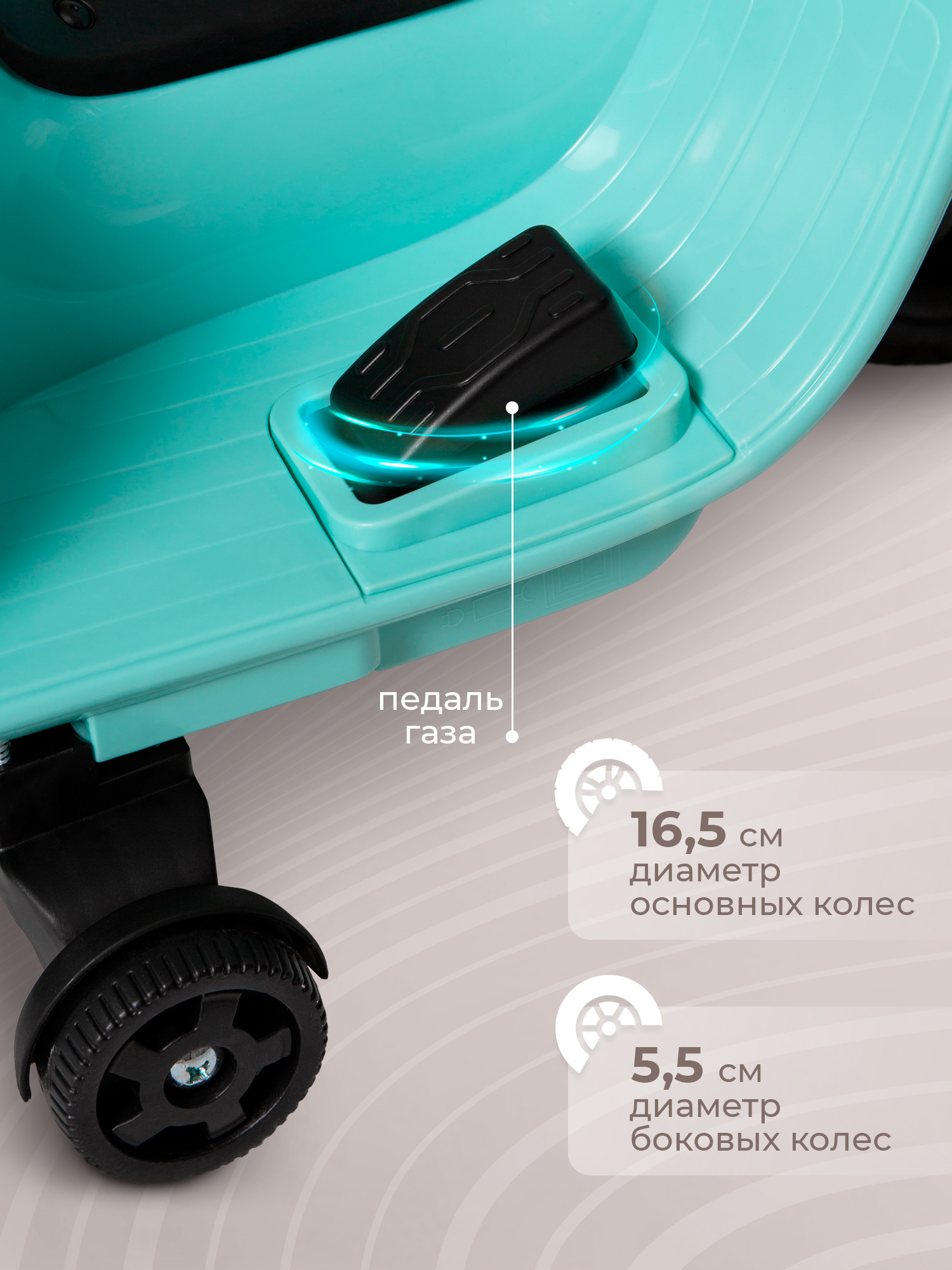 Каталка Sweet Baby бирюзовый - фото 7