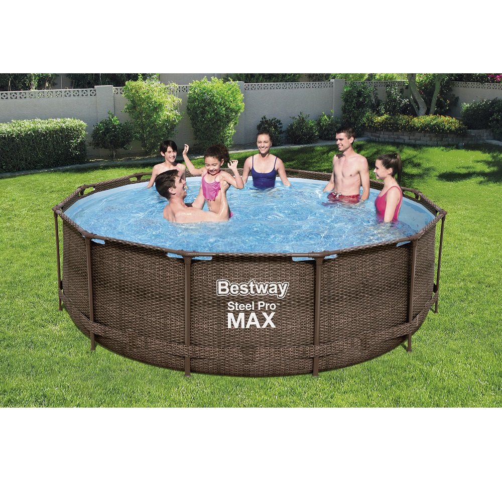 Бассейн каркасный Bestway 366 см на 100 см Steel Pro Max фильтр-насос лестница 9150 л - фото 8
