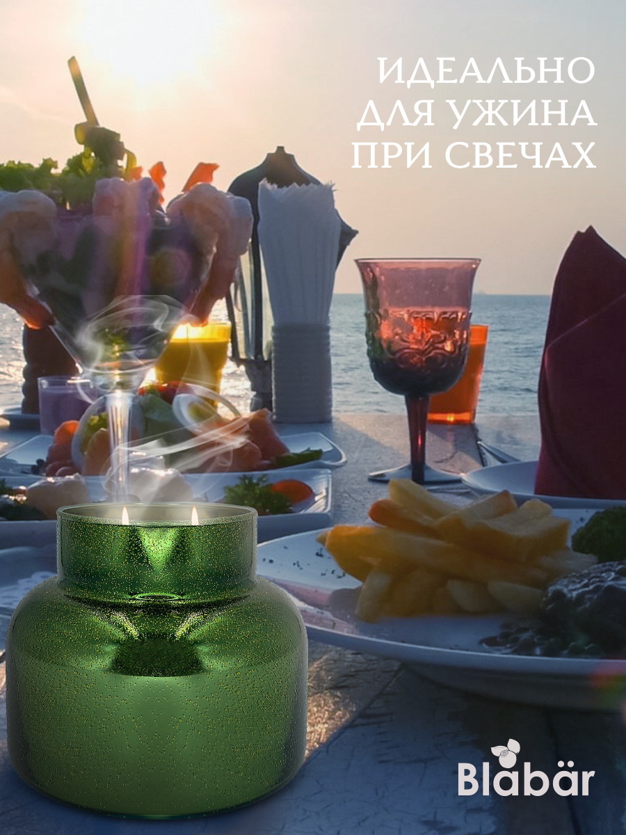 Ароматическая свеча Blabar в стакане Кофейный пирог с корицей - фото 8
