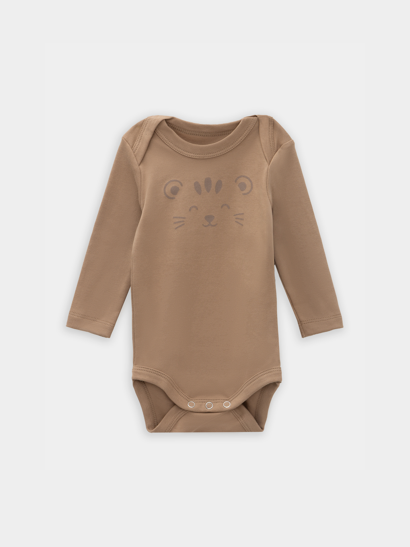 Боди 3 шт Mark Formelle (Марк Формэль) 13016-3/тигрята на пудре +песочный +сланец - фото 5