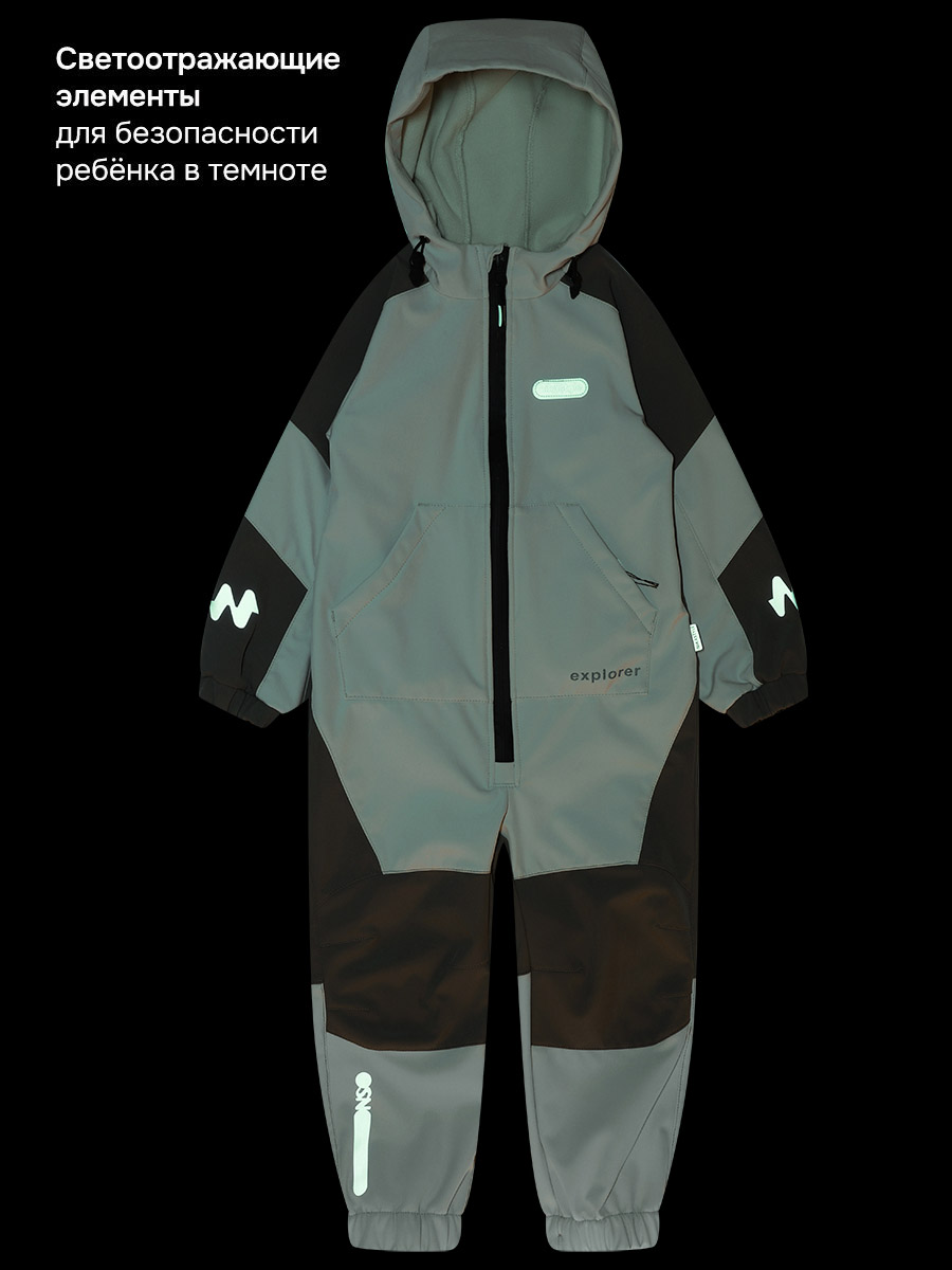 Комбинезон NIKASTYLE 8л15026 небесный/кофе - фото 7