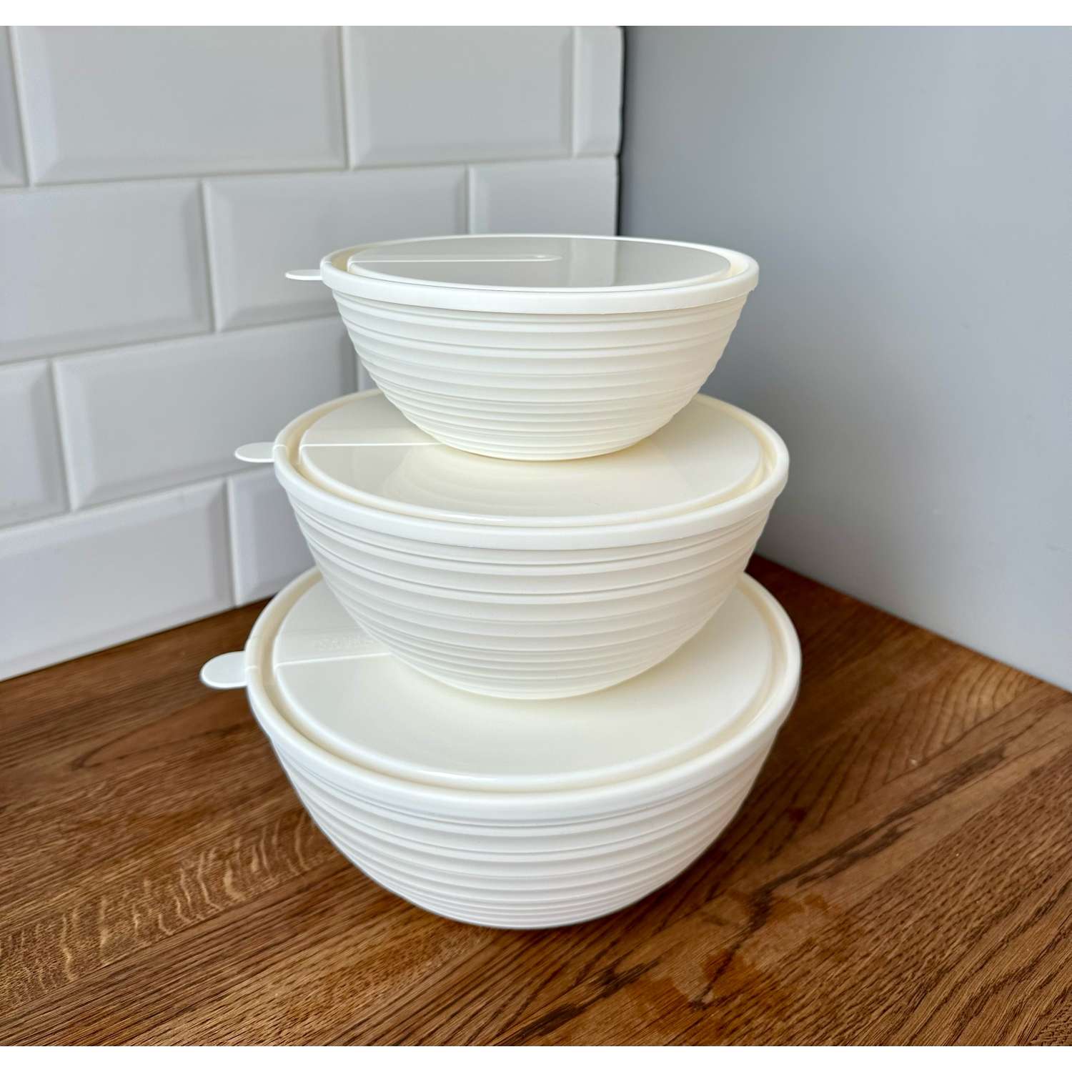 Салатник Sugar and Spice Cardamom с крышкой белый зефир 4.1л - фото 5