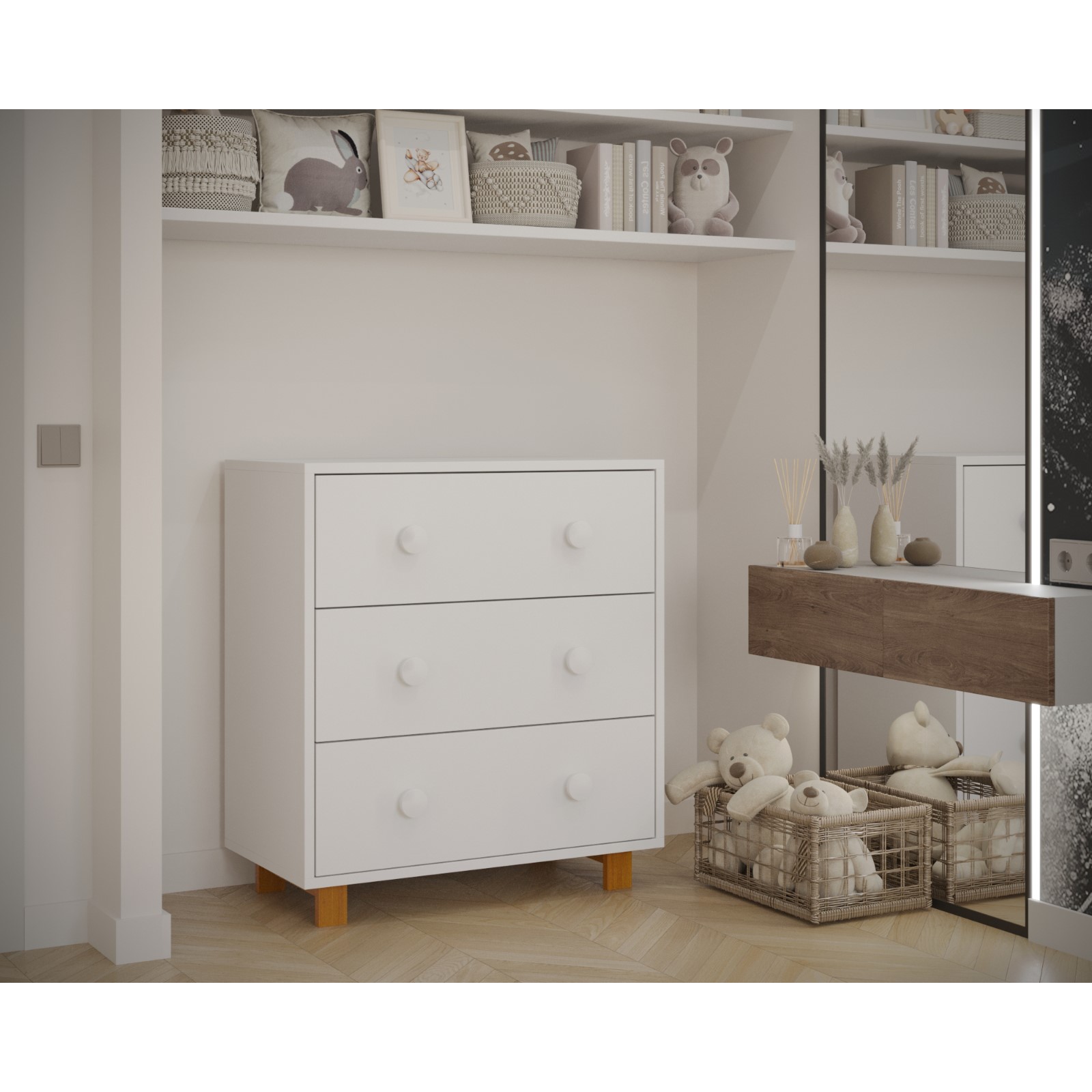 Комод пеленальный детский Sima-Land PAPI Lux 800/3 81х45х90 см 3 ящика - фото 6