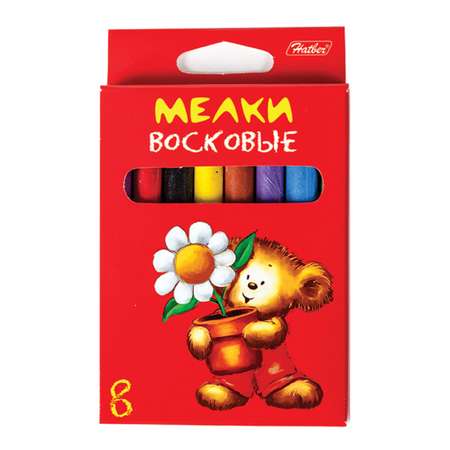 Восковые мелки Hatber 8 шт.