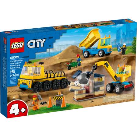 Конструктор LEGO City Trucks and Wrecking Ball Crane блочный