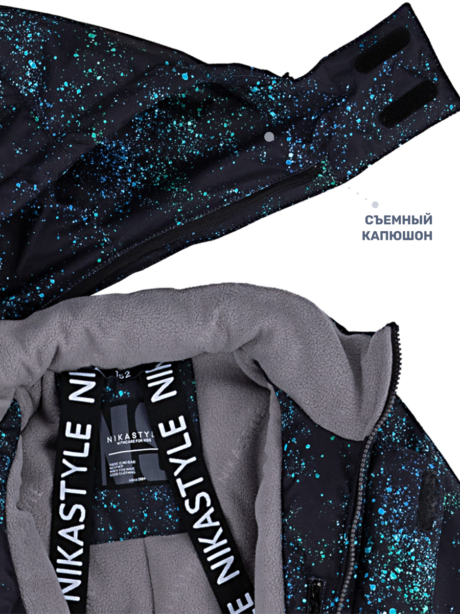 Комбинезон NIKASTYLE 8з5724 черный/бирюза - фото 10