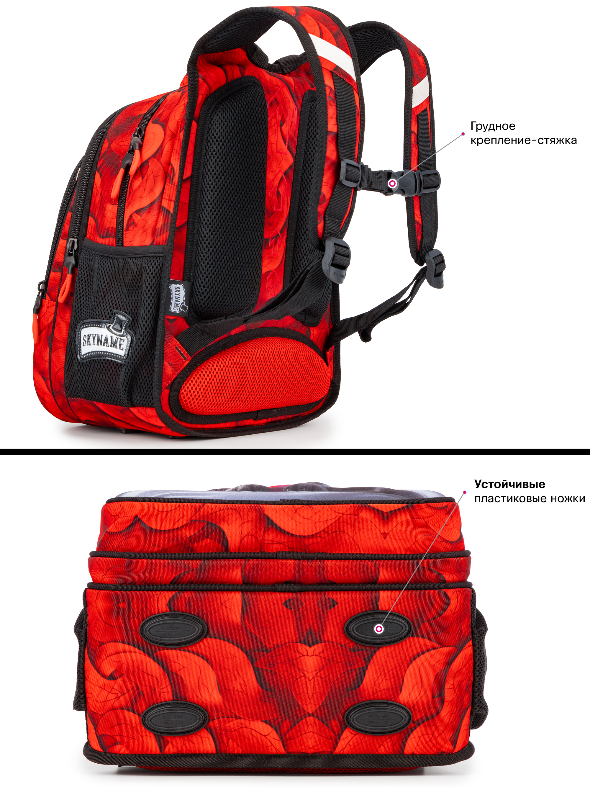 Рюкзак SkyName 1-4 класс, набор 4 в 1 - фото 10