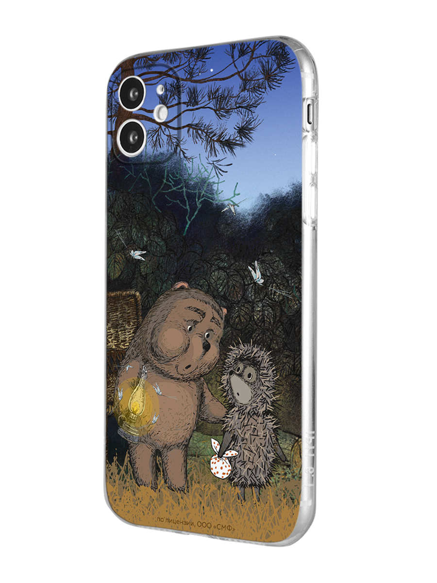Силиконовый чехол Mcover для смартфона Apple iPhone 11 Союзмультфильм Ежик в тумане и медвежонок - фото 1