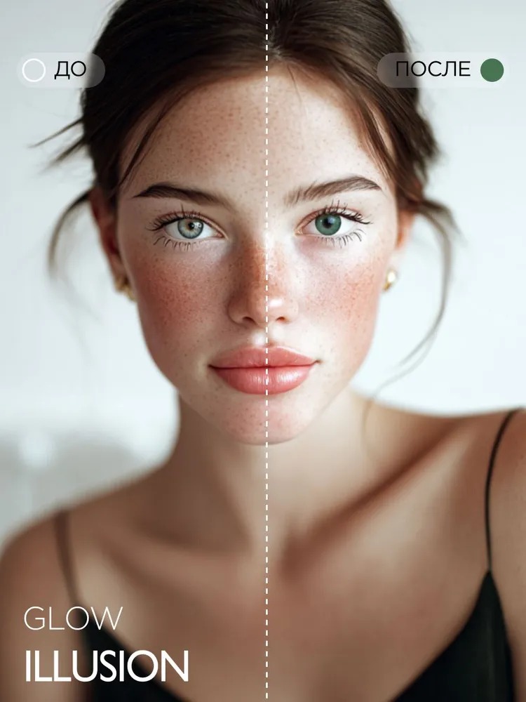 Контактные линзы ILLUSION glow green на 3 месяца 0.00/14/8.6 2 шт. - фото 3
