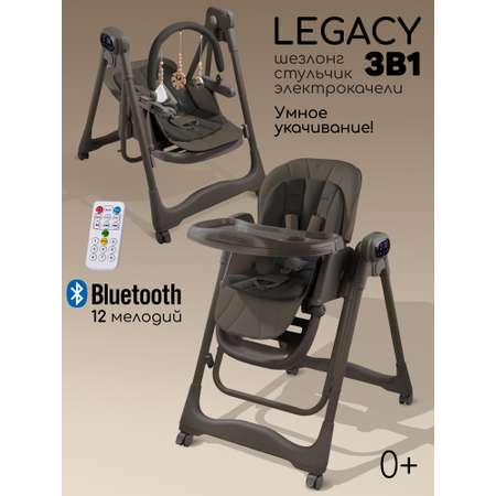 Стульчик для кормления Amarobaby Legacy коричневый