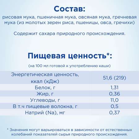 Каша безмолочная Nutrilon мультизлаковая 180г с 6месяцев