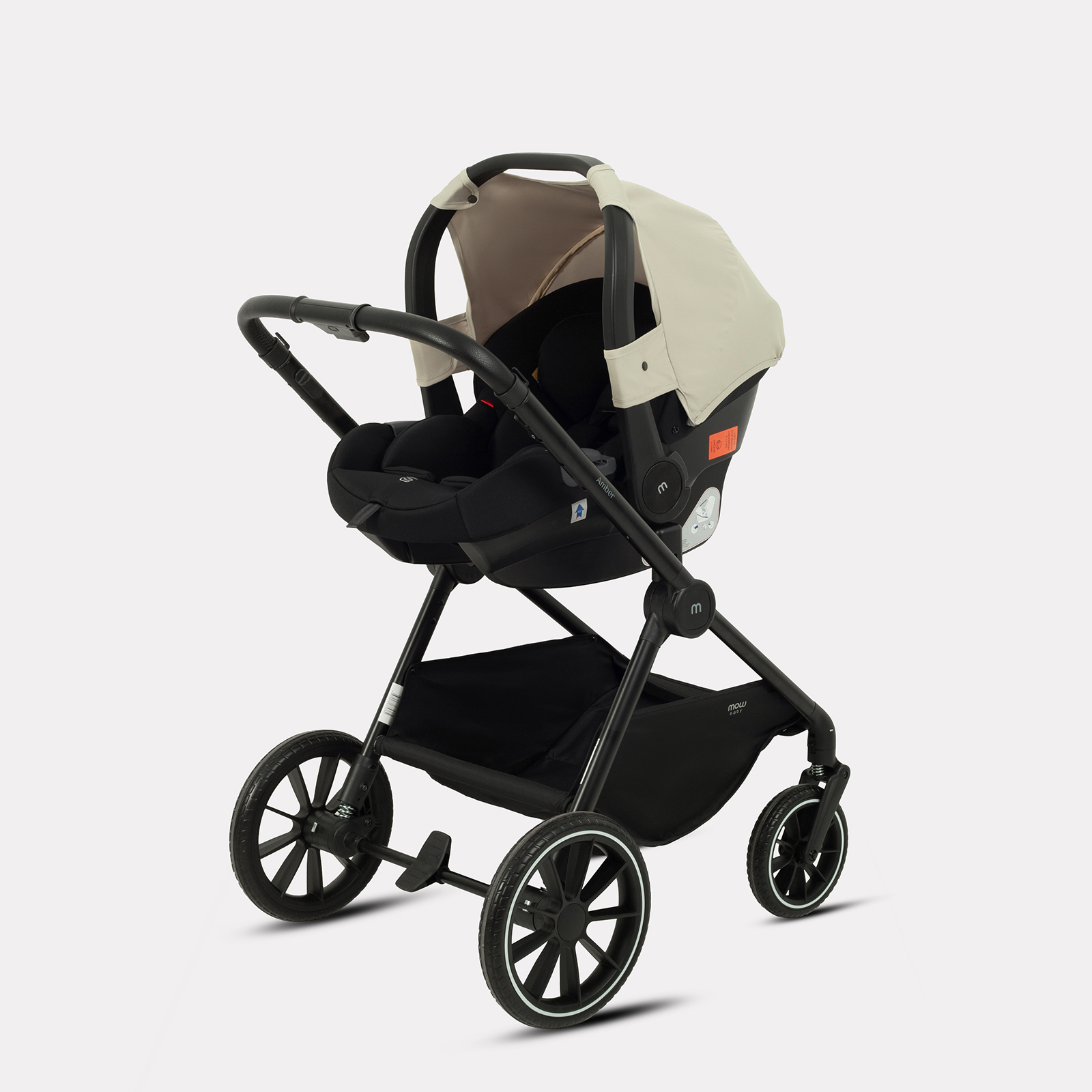 Коляска 3в1 MOWbaby AMBER бежевый - фото 20