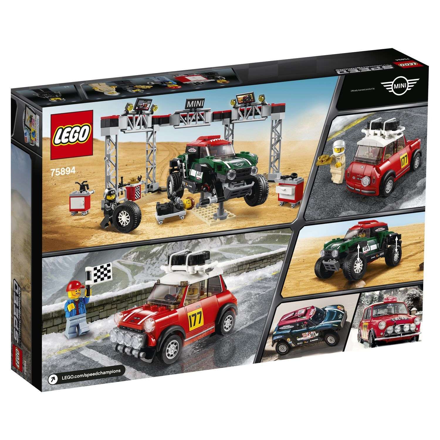 Конструктор LEGO Speed Champions Mini Cooper 1967 и 2018 блочный - фото 3