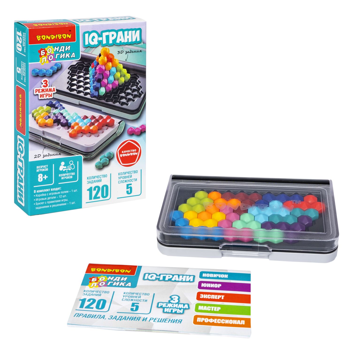 Настольная игра Bondibon логическая IQ-ГРАНИ - фото 6