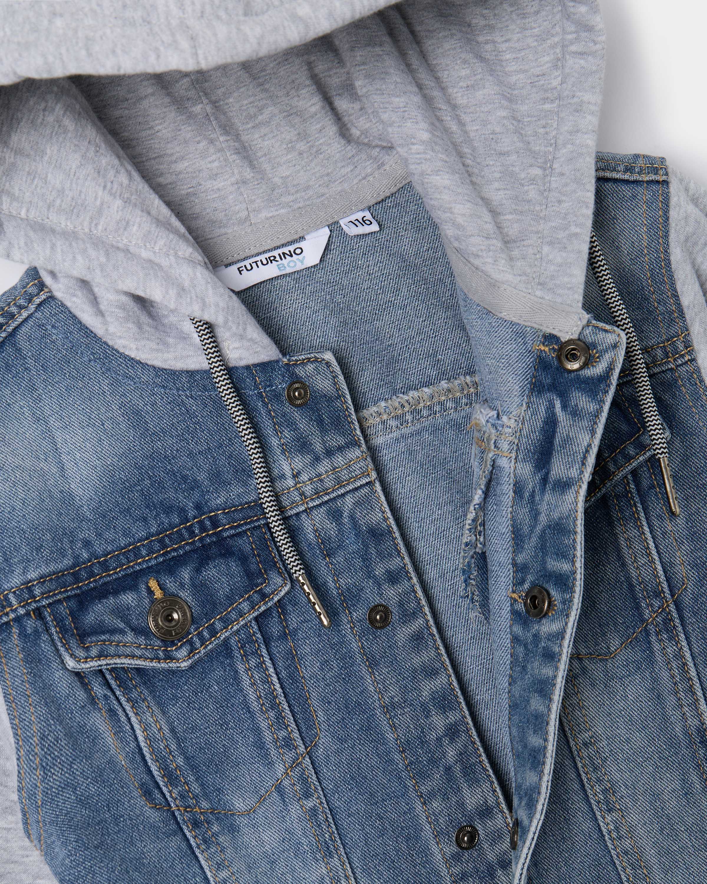 Джинсовая куртка Futurino S26FU1-B434kb-66GG - фото 4