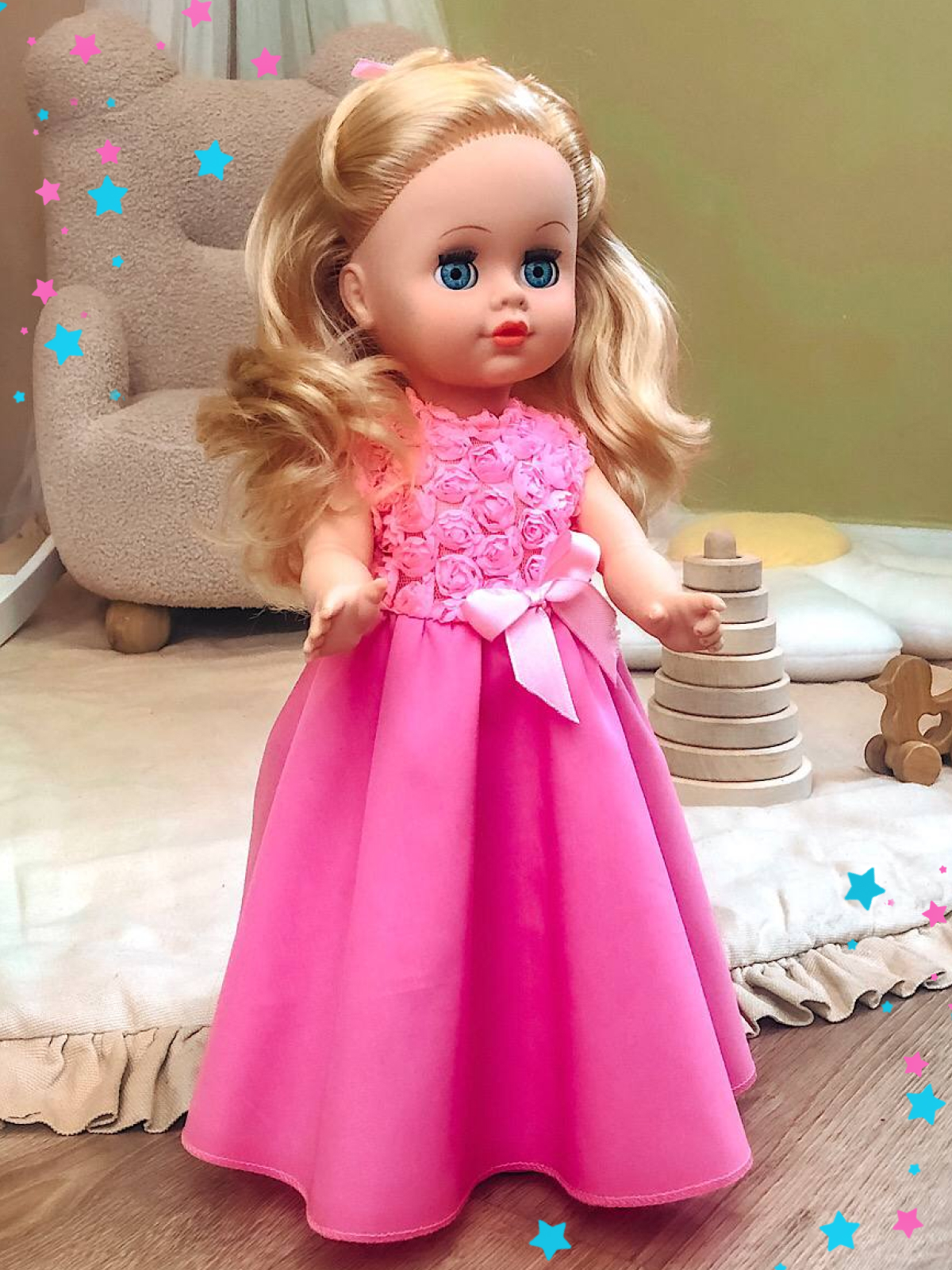 Кукла классическая СТРАНА КУКОЛ большая говорящая Маша высота 40 см 23-07.3 - фото 12