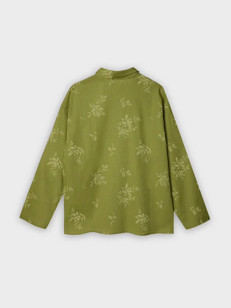 Рубашка Mark Formelle (Марк Формэль) 502985-1/цветы на оливковом - фото 6