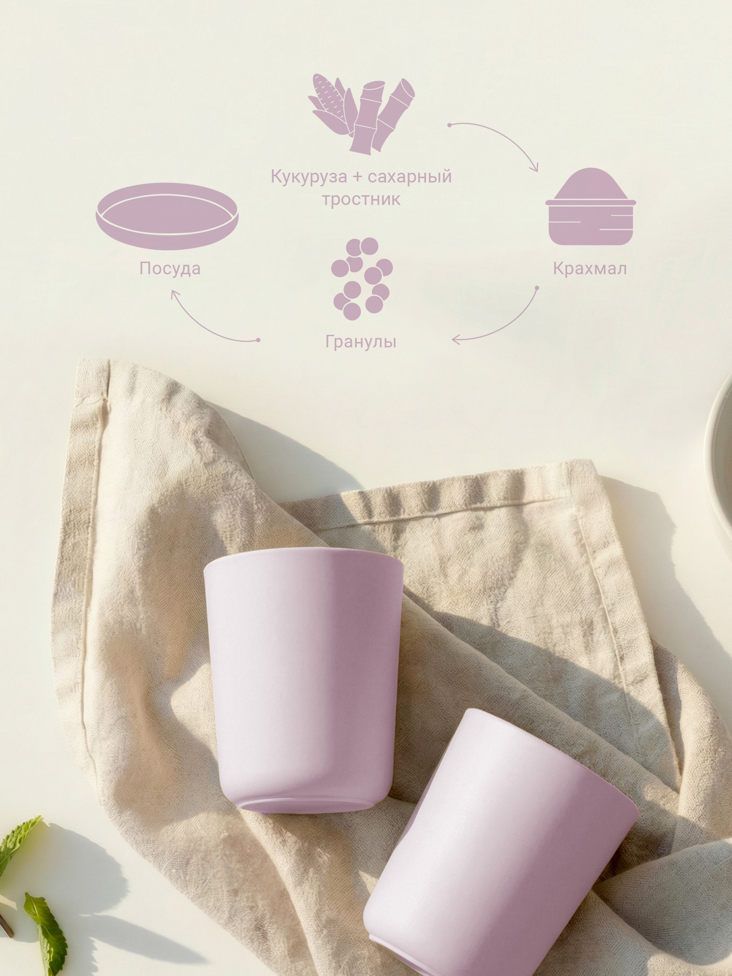 Кружка edda Сирень 250 мл 2 предм. - фото 3