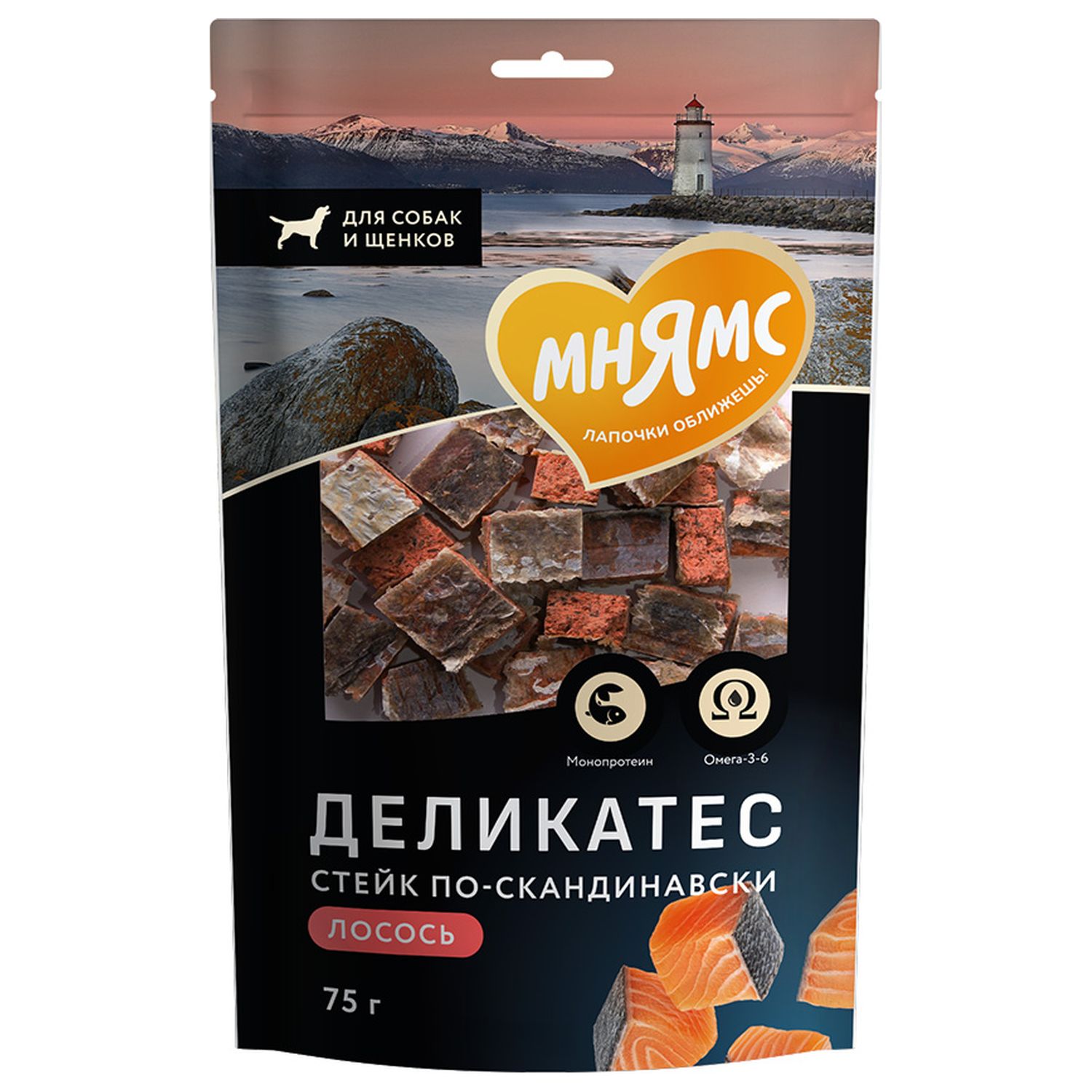 Лакомство для собак Мнямс Стейк по-скандинавски 75г - фото 1