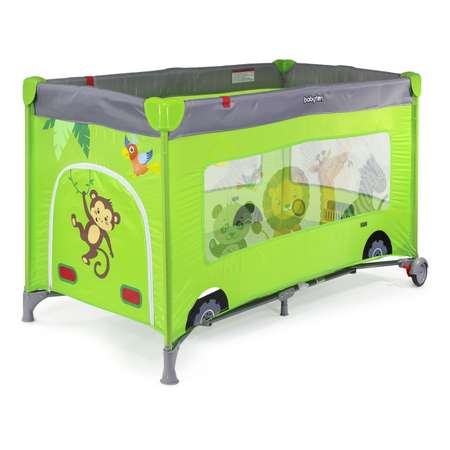 Кровать-манеж Babyton Green bus