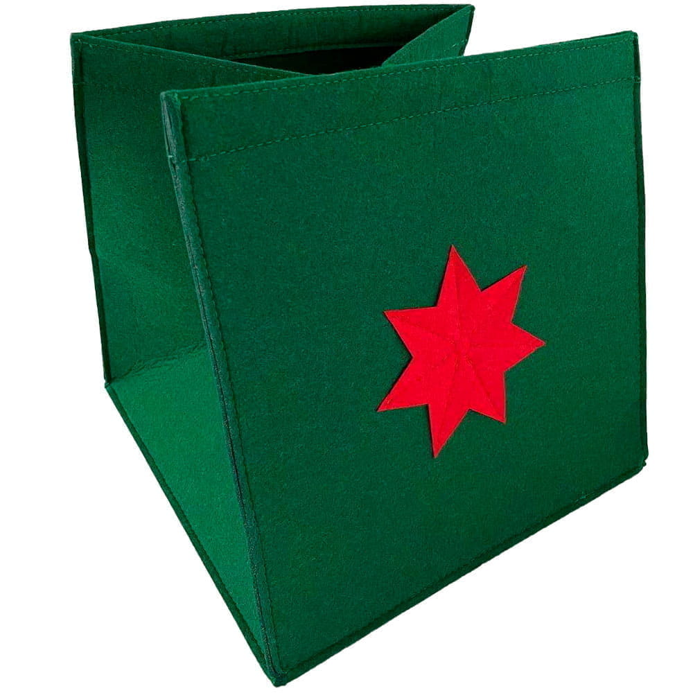 Ящик для хранения Arya Home Collection из фетра 30x30x30 см Star зеленый - фото 2