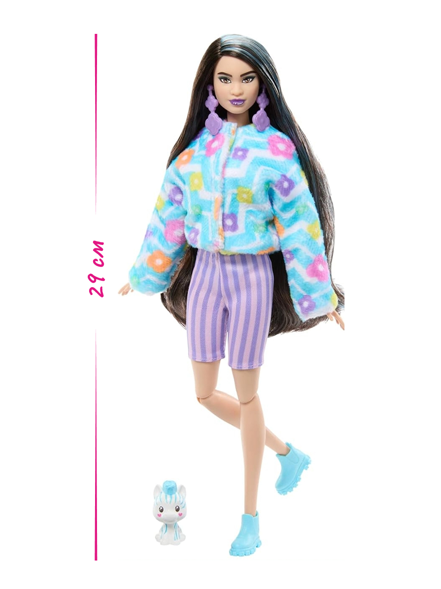 Кукла модельная Barbie Cutie Reveal Барби в костюме - зебра тубус высота 29 см HRK39 - фото 4