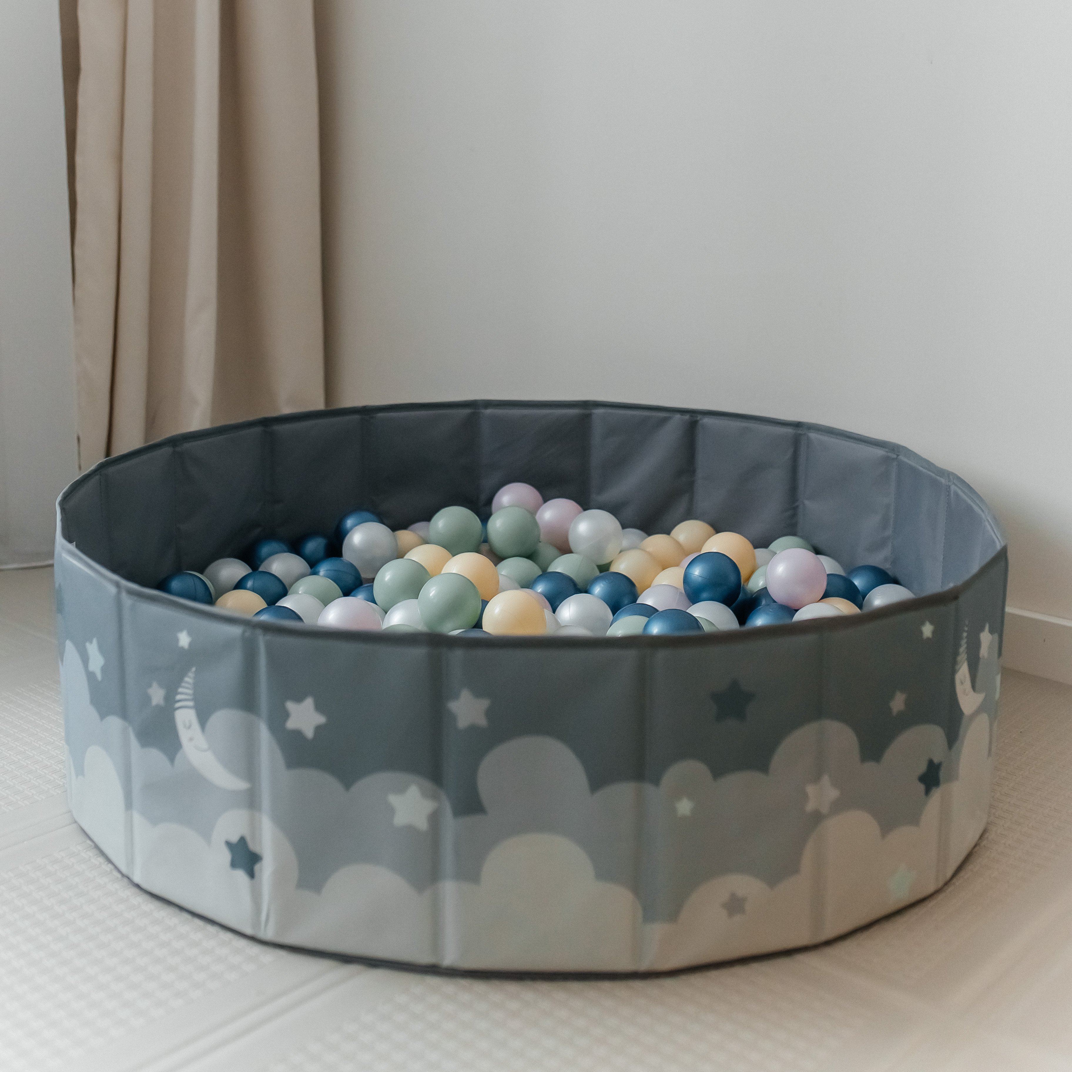 Детский сухой бассейн UNIX Kids Moon + 150 шариков - фото 7
