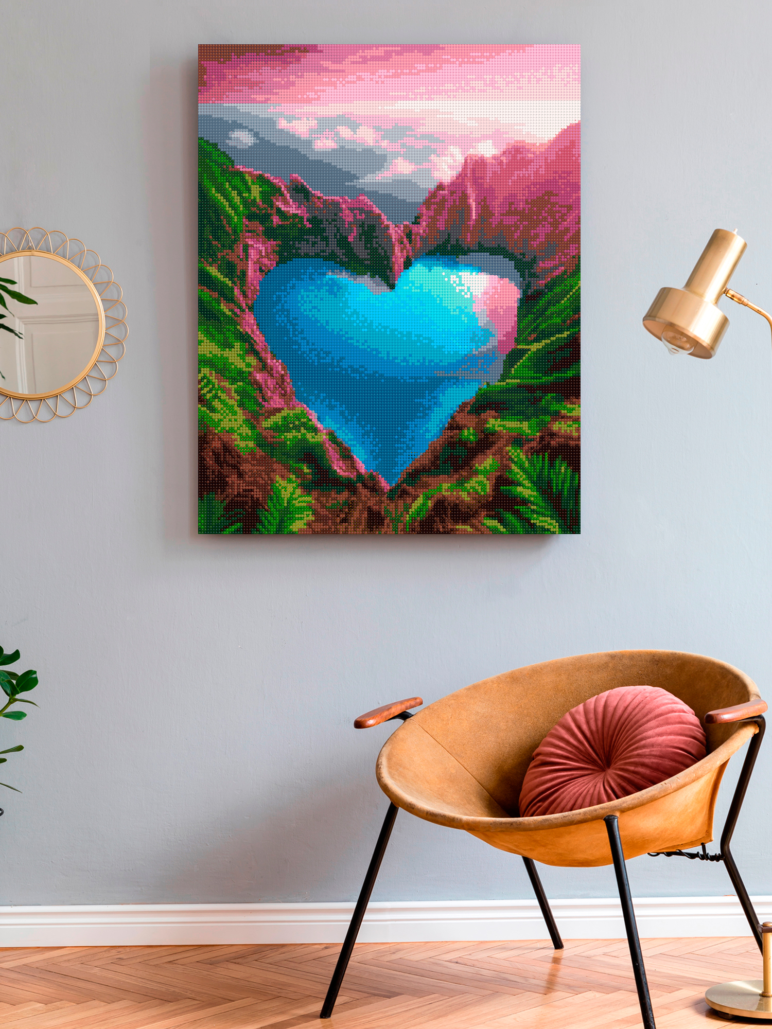 Алмазная мозаика Art on Canvas Озеро Сердце в ассортименте - фото 3
