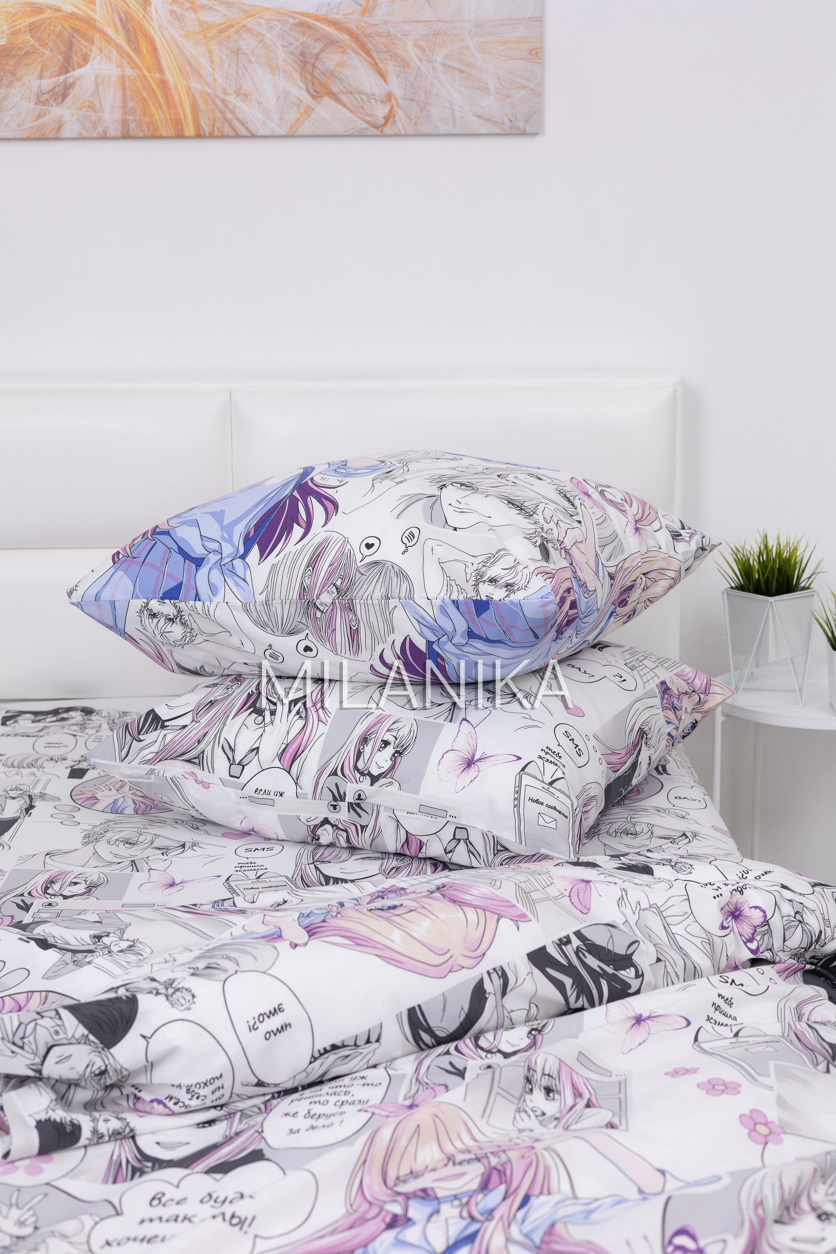 Комплект постельного белья MILANIKA Азуми полутораспальный 4 предм. - фото 10