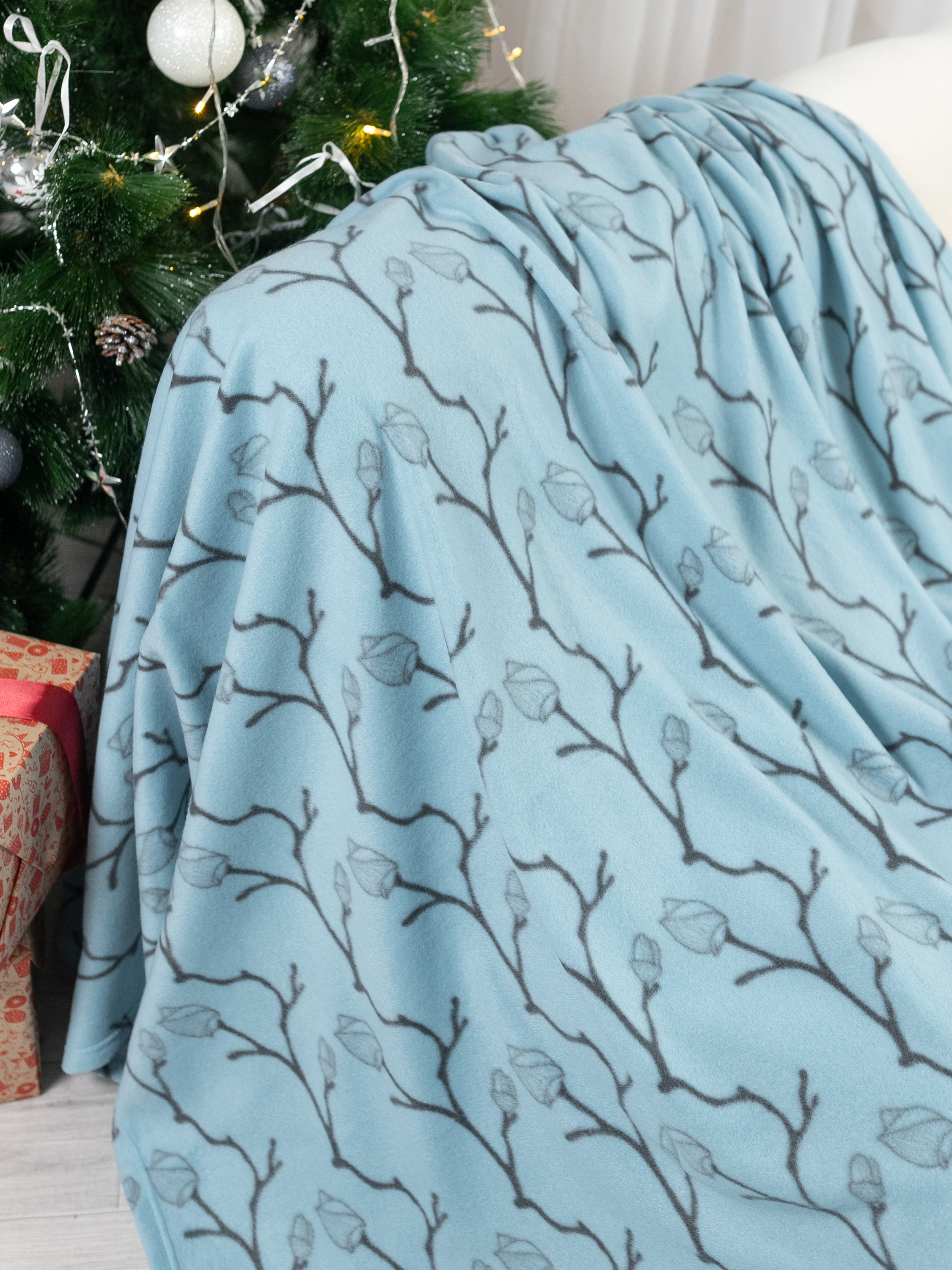 Плед Wellness WPL135-Ветки 130 x 150 см флис - фото 7