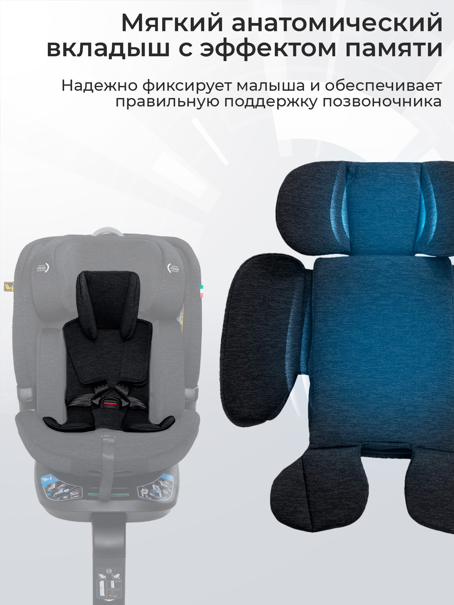Автокресло Sweet Baby Voyager P12 Pro Black Isofix 0+/1/2/3 (0-36 кг) черный - фото 5