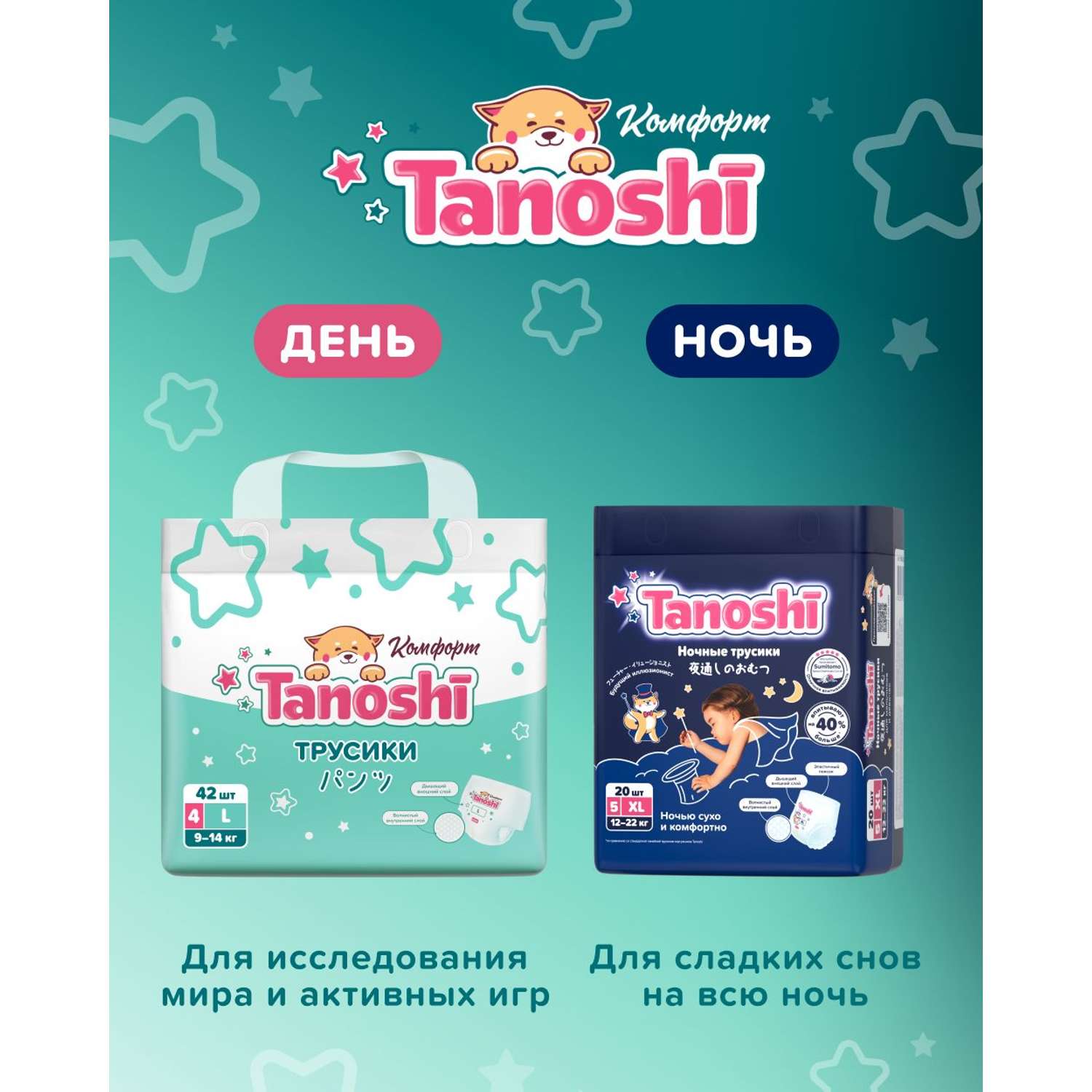 Трусики Tanoshi Comfort 6 (17-25 кг) 26 шт. - фото 14