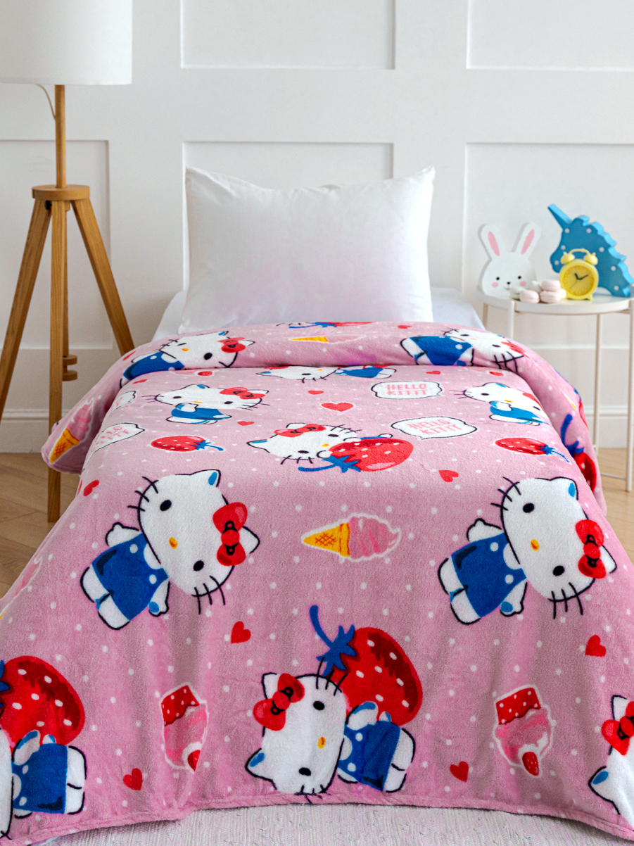 Плед детский Павлинка Аэро Софт Hello Kitty Клубнички р. 150*200 - фото 2