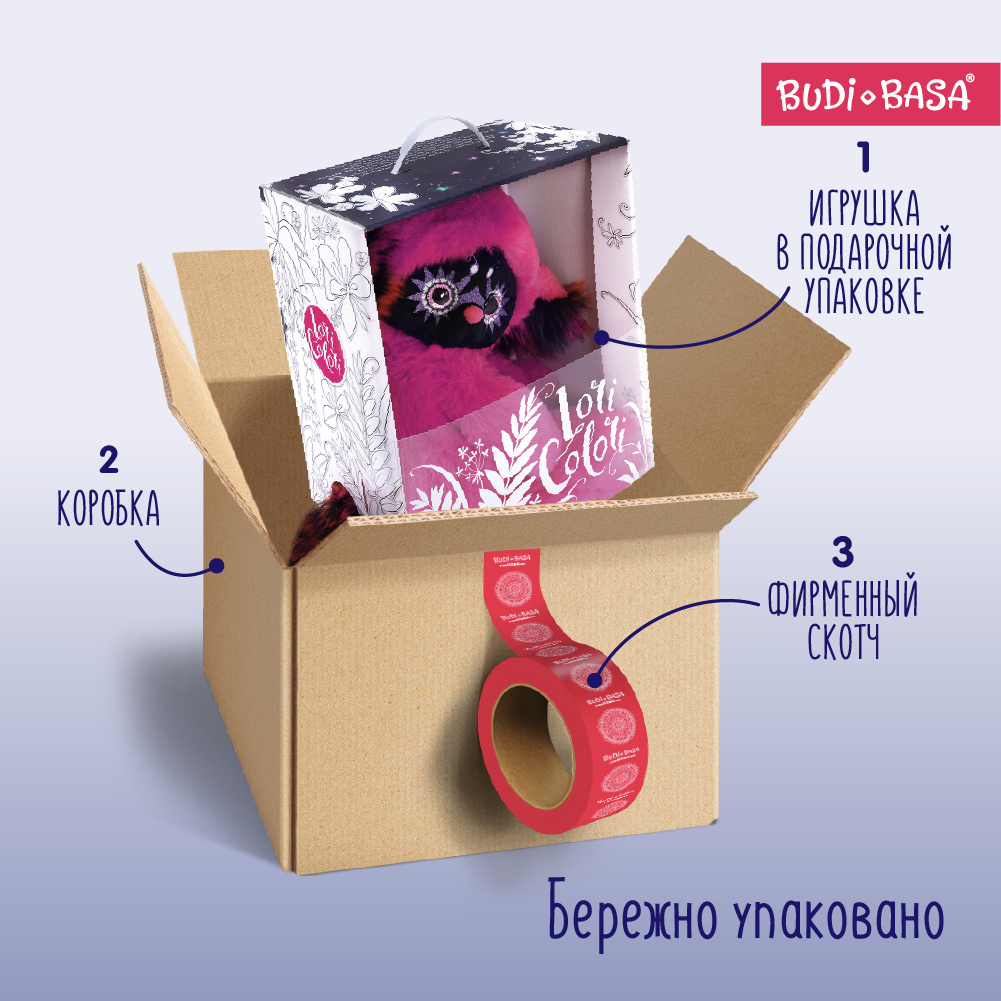 Игрушка мягкая BUDI BASA лемур 30 см - фото 4