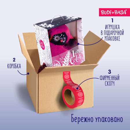 Мягкая игрушка BUDI BASA Лори Колори Мико оранжевый 30 см LR30-10