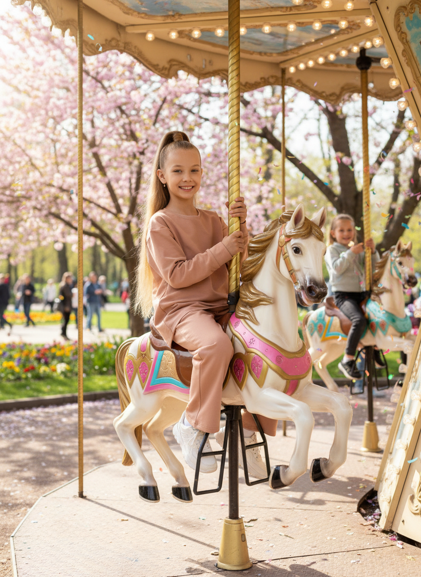 Свитшот и брюки Утенок 7065 капучино - фото 3