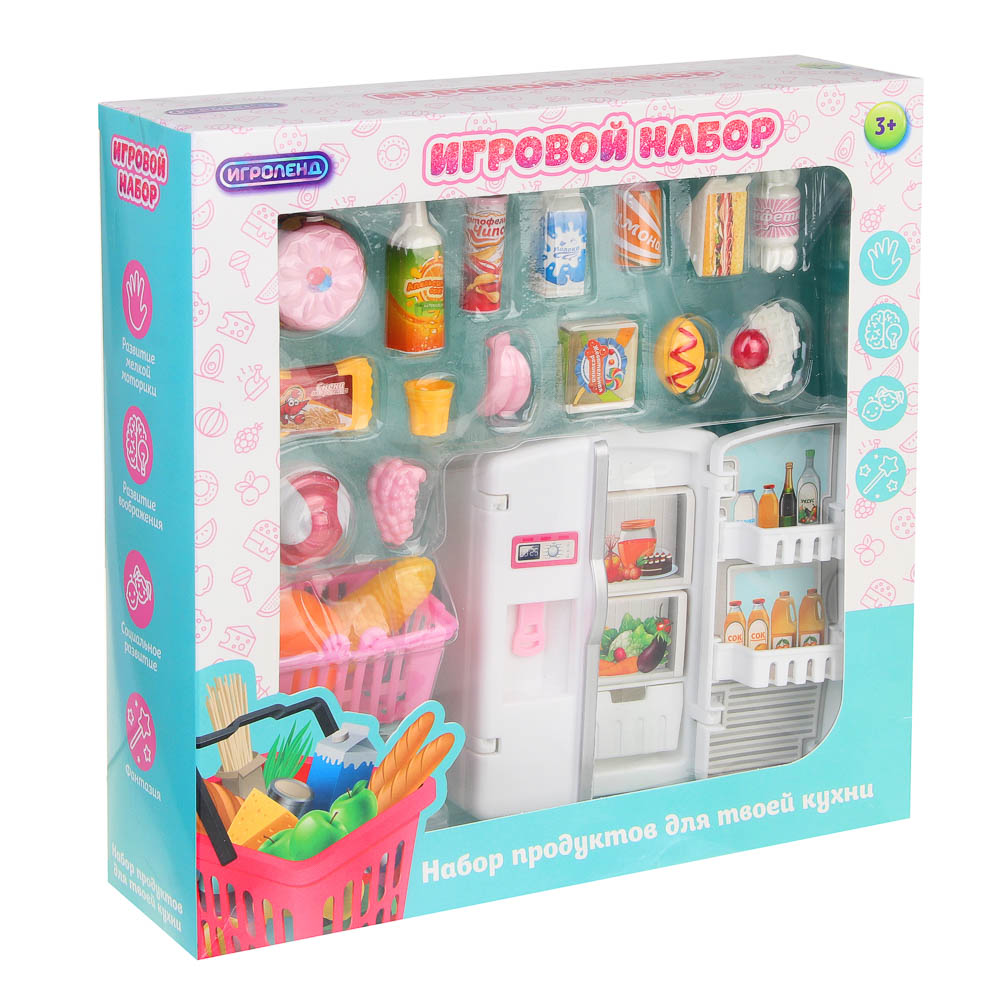 Игрушка Игроленд холодильник, продукты - фото 2