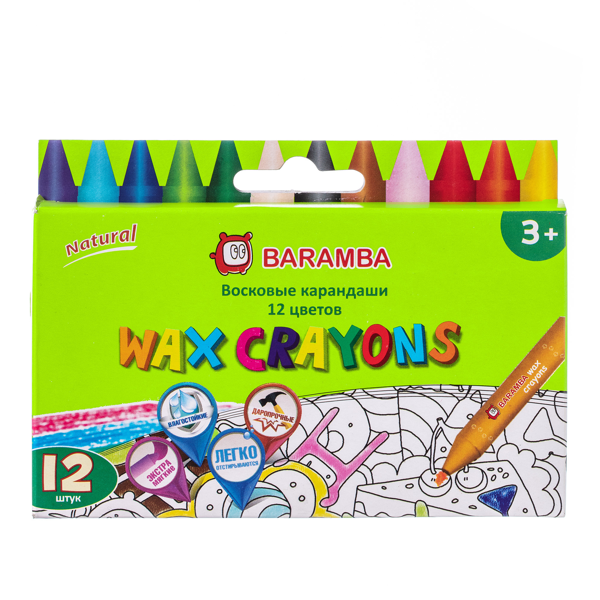 Изображение товара Восковые мелки Baramba 12 шт.