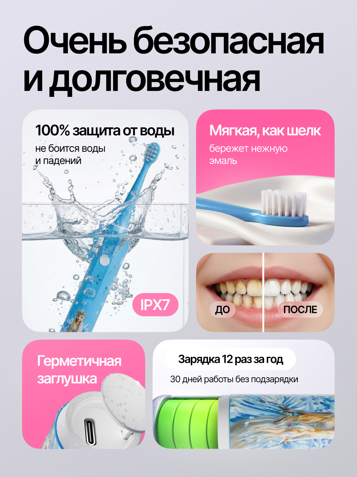 Зубная щетка электрическая Мироша от 3 лет - фото 4