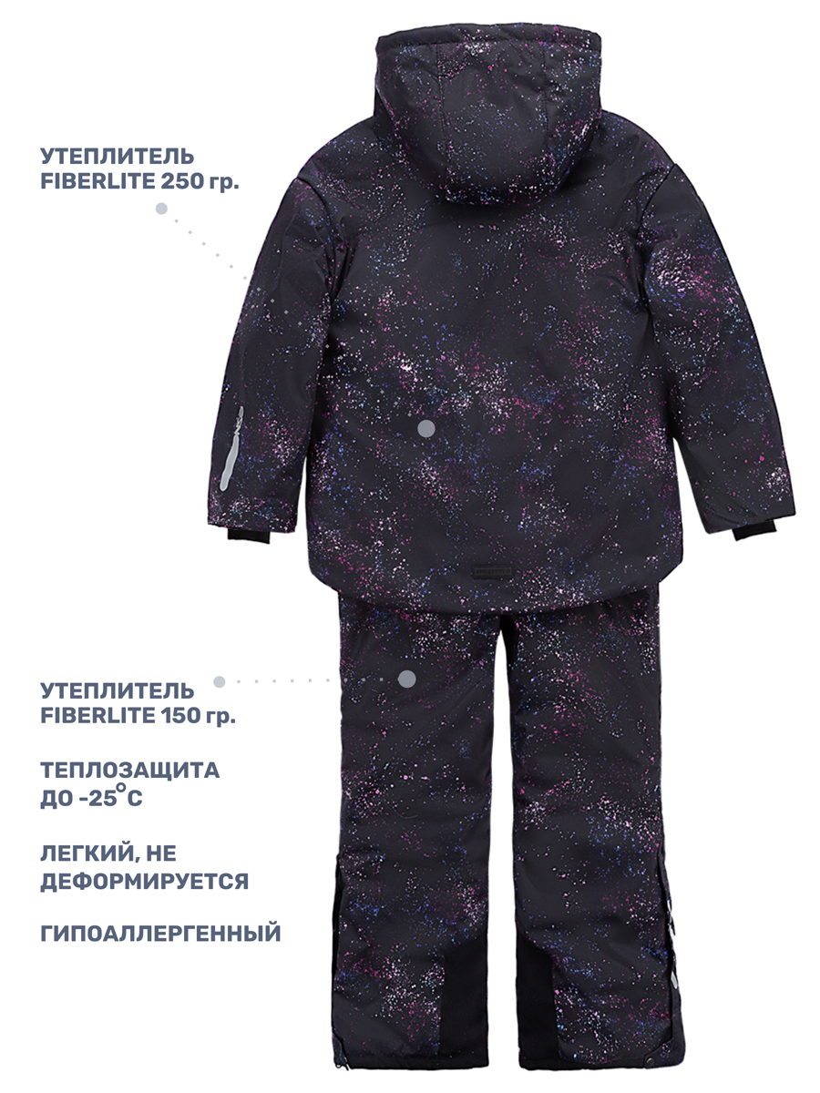 Костюм NIKASTYLE 7з6224 черный/фуксия - фото 4